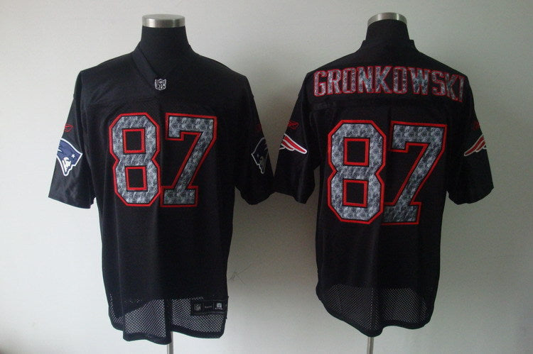 Men’s New England Patriots Rob Gronkowski #87 Black Jersey