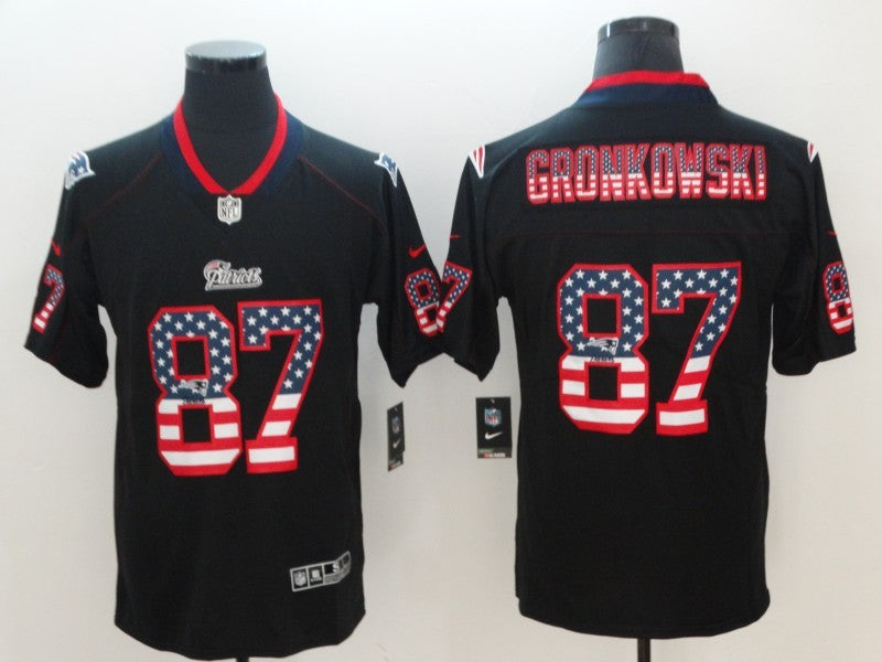 Men’s New England Patriots Rob Gronkowski #87 Black Jersey