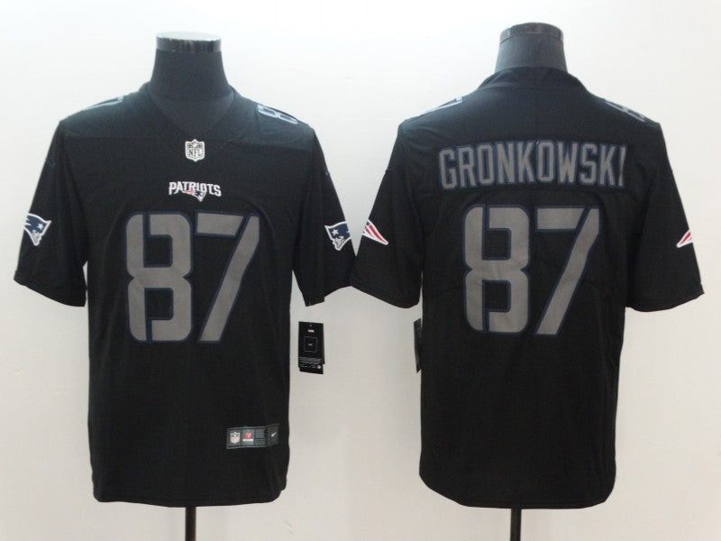 Men’s New England Patriots Rob Gronkowski #87 Black Jersey