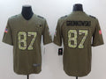 Men’s New England Patriots Rob Gronkowski #87 Brown Jersey