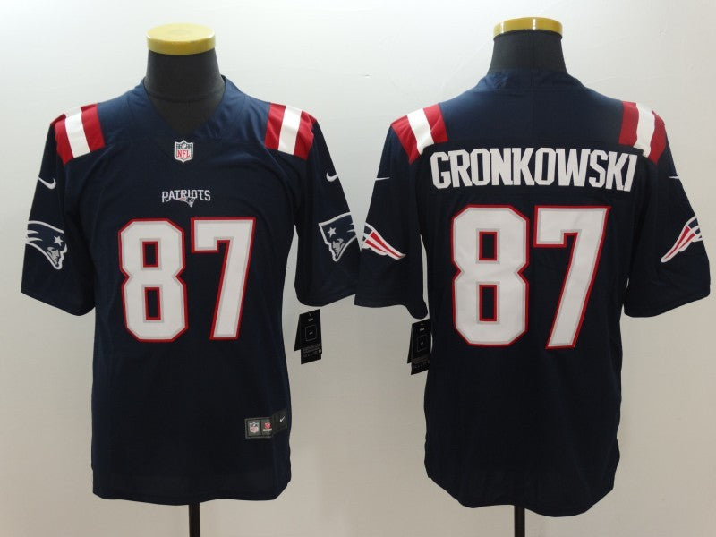 Men’s New England Patriots Rob Gronkowski #87 Navy Jersey