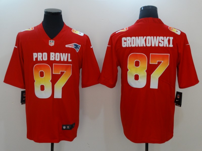 Men’s New England Patriots Rob Gronkowski #87 Red Jersey