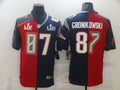 Men’s New England Patriots Rob Gronkowski #87 Red/Navy Jersey