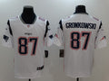 Men’s New England Patriots Rob Gronkowski #87 White Jersey