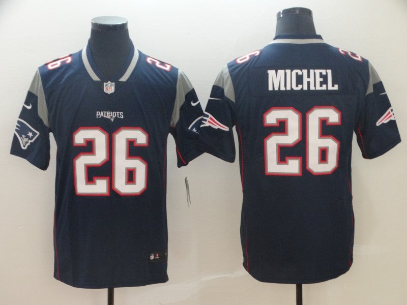 Men’s New England Patriots Sony Michel #26 Navy Jersey