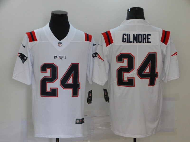 Men’s New England Patriots Stephon Gilmore #24 White Jersey