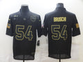 Men’s New England Patriots Tedy Bruschi #54 Black Jersey