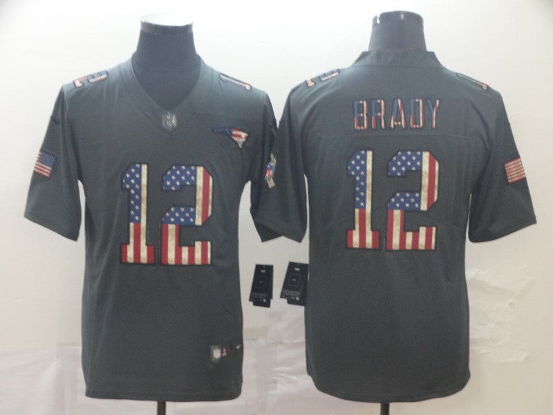 Men’s New England Patriots Tom Brady #12 Black Jersey