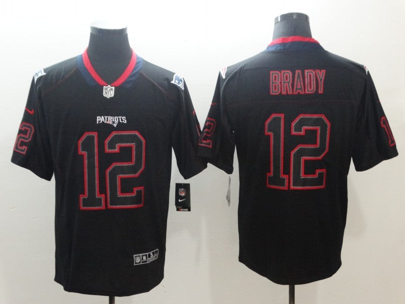 Men’s New England Patriots Tom Brady #12 Black Jersey