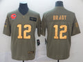 Men’s New England Patriots Tom Brady #12 Brown Jersey