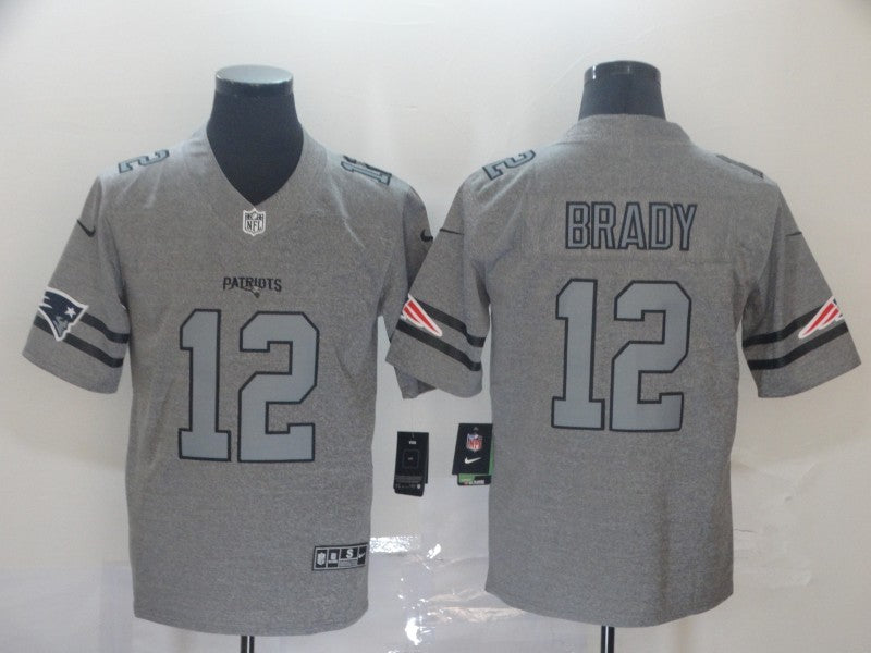 Men’s New England Patriots Tom Brady #12 Gray Jersey