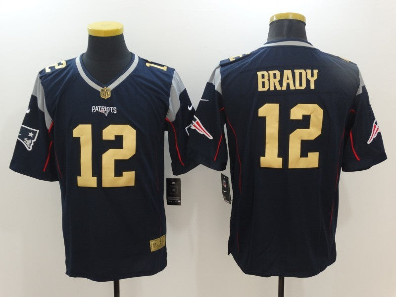 Men’s New England Patriots Tom Brady #12 Navy Alternate Jersey