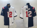 Men’s New England Patriots Tom Brady #12 Navy/White Jersey