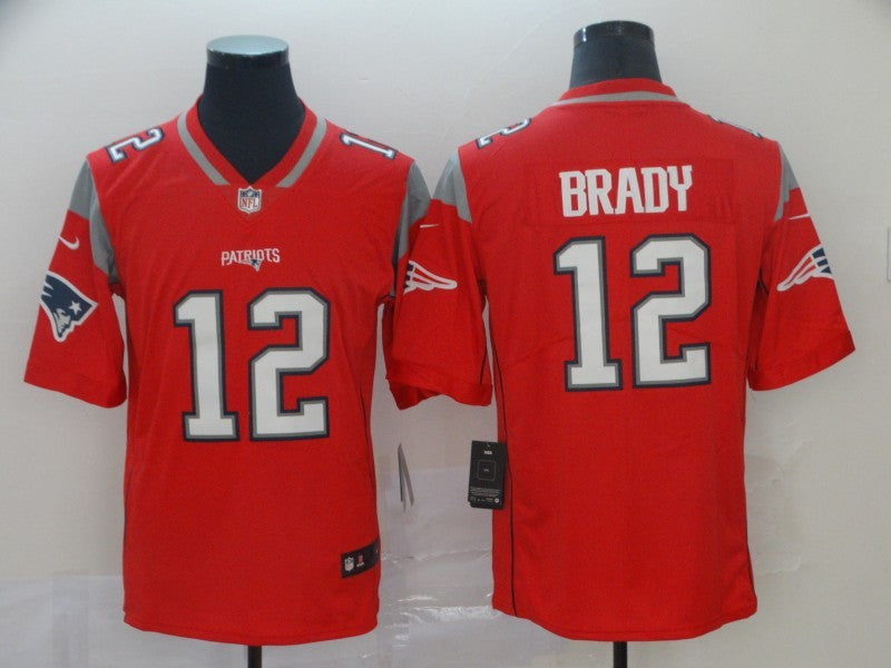 Men’s New England Patriots Tom Brady #12 Red Inverted Legend Jersey