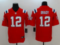 Men’s New England Patriots Tom Brady #12 Red Jersey