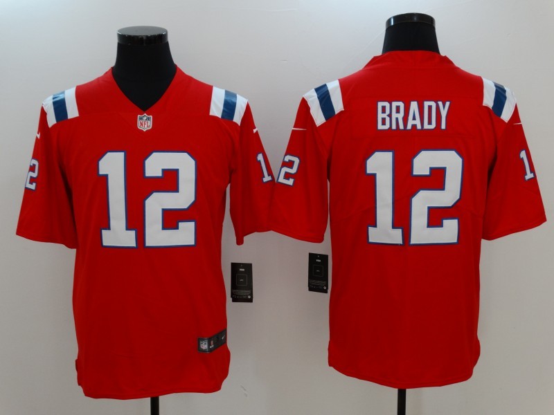 Men’s New England Patriots Tom Brady #12 Red Jersey