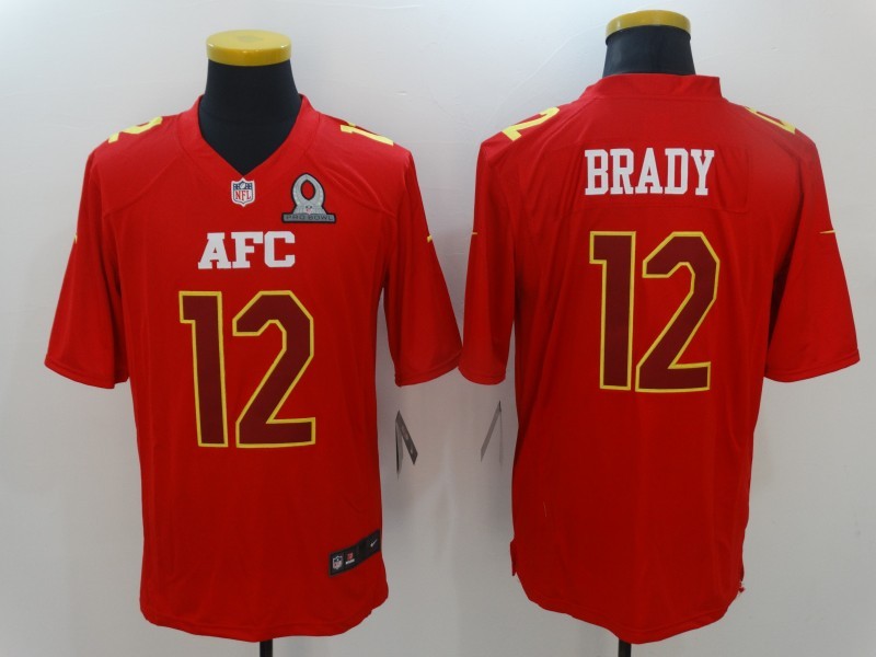 Men’s New England Patriots Tom Brady #12 Red Jersey
