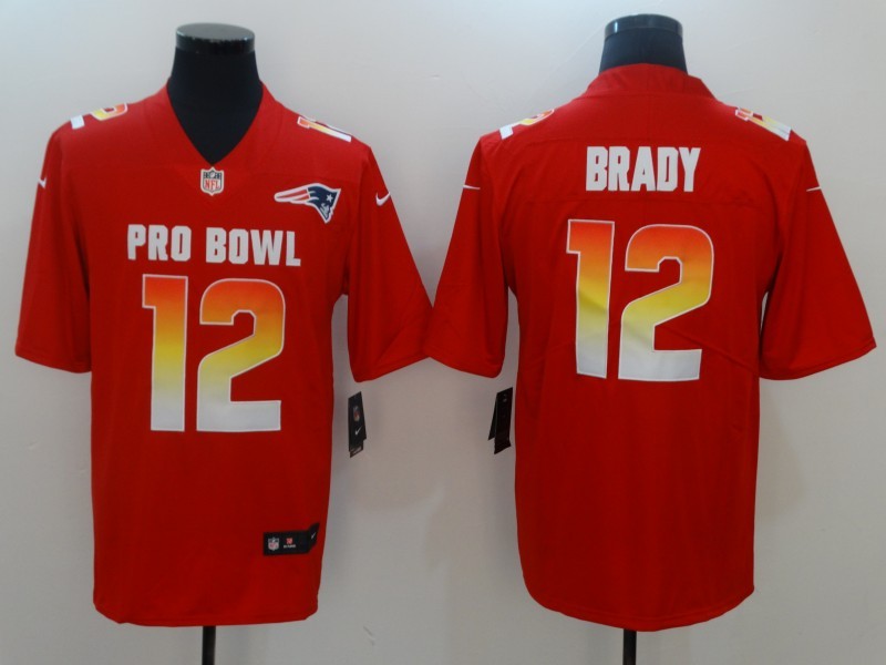 Men’s New England Patriots Tom Brady #12 Red Jersey