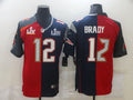 Men’s New England Patriots Tom Brady #12 Red/Navy Jersey