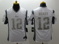 Men’s New England Patriots Tom Brady #12 White Authentic Jersey