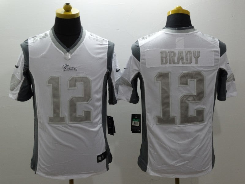 Men’s New England Patriots Tom Brady #12 White Authentic Jersey