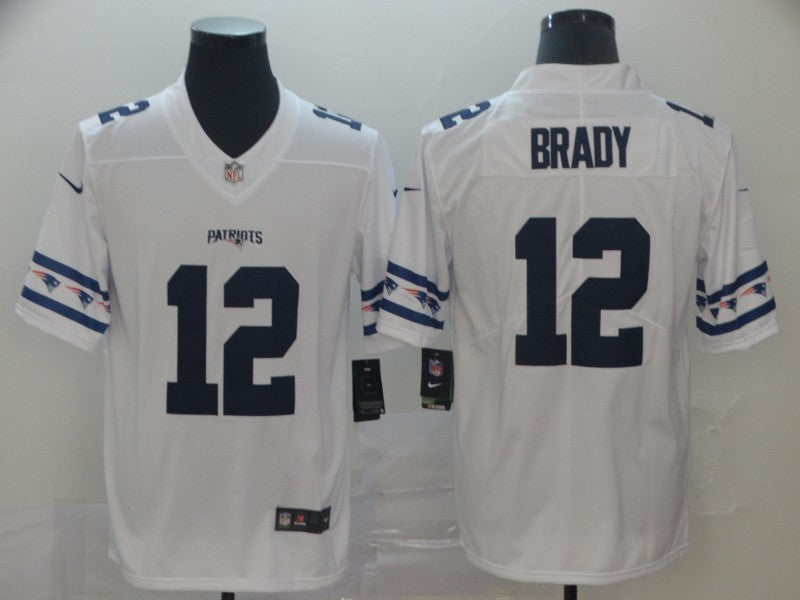 Men’s New England Patriots Tom Brady #12 White Jersey