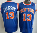 Men’s New York Knicks #13 Mark Jackson Blue Mitchell & Ness Hardwood Classics Throwback Jersey