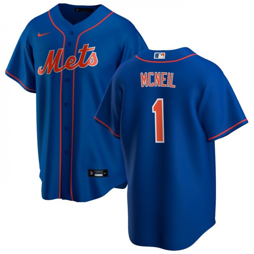 Men’s New York Mets #1 Jeff McNeil Royal Cool Base Stitched Jersey