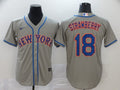 Men’s New York Mets Darryl Strawberry #18 Gray Baseball Jersey