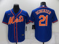 Men’s New York Mets Max Scherzer #21 Blue Baseball Jersey