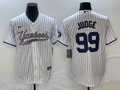 Men’s New York Yankees Aaron Judge #99 White Jersey Joint Edition