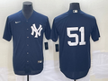 Men’s New York Yankees Bernie Williams #51 Navy Name Jersey