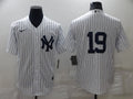 Men’s New York Yankees Chad Moeller #19 White Name Jersey