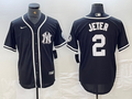 Men’s New York Yankees Derek Jeter #2 Black Limited Jersey