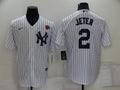 Men’s New York Yankees Derek Jeter #2 White Jersey