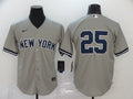 Men’s New York Yankees Jason Giambi #25 Gray Name Jersey