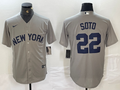 Men’s New York Yankees Juan Soto #22 Gray Limited Jersey