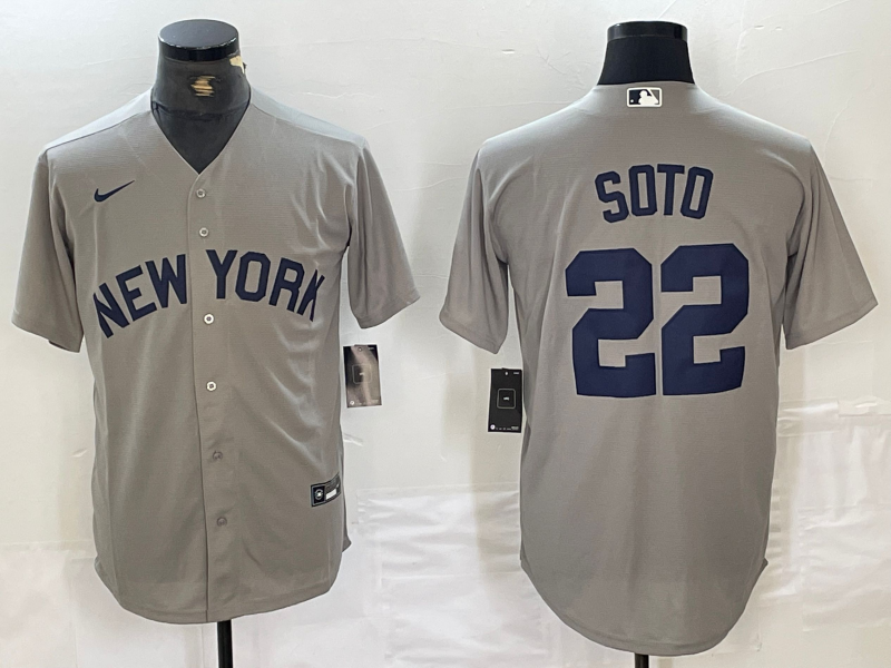 Men’s New York Yankees Juan Soto #22 Gray Limited Jersey