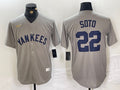 Men’s New York Yankees Juan Soto #22 Gray Road Cooperstown Collection Jersey