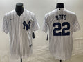 Men’s New York Yankees Juan Soto #22 White Home Jersey