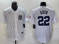 Men’s New York Yankees Juan Soto #22 White Limited Jersey