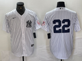 Men’s New York Yankees Juan Soto #22 White Limited Name Jersey