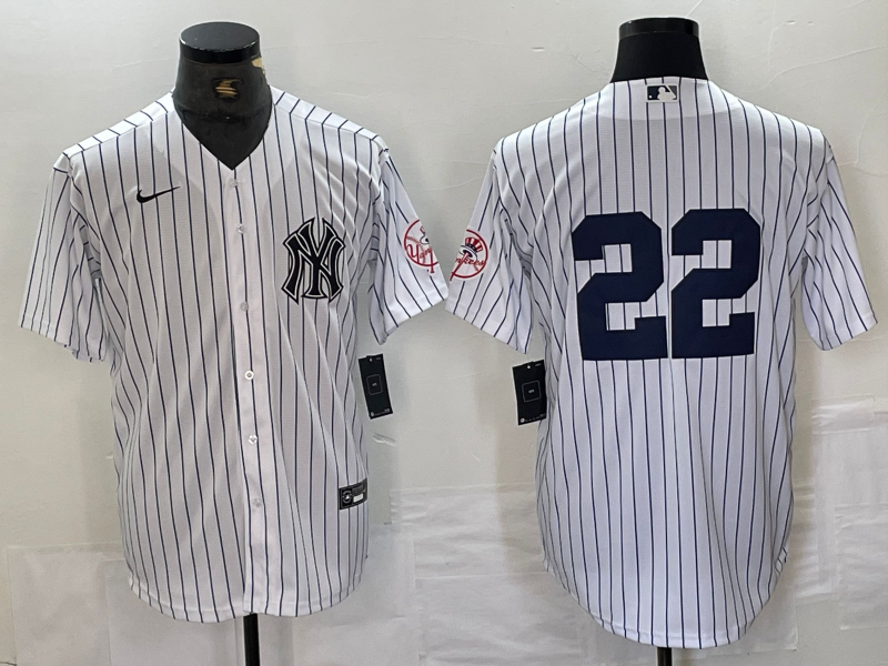 Men’s New York Yankees Juan Soto #22 White Limited Name Jersey