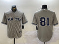Men’s New York Yankees Luis Gil #81 Gray Jersey