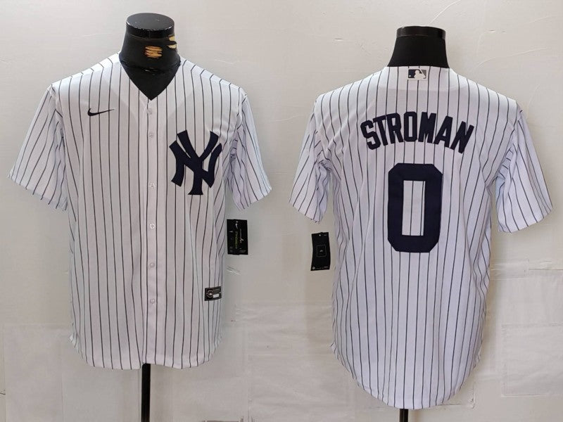 Men’s New York Yankees Marcus Stroman #0 White Home Jersey