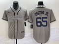 Men’s New York Yankees Nestor Cortes Jr. #65 Gray Jersey Joint Edition