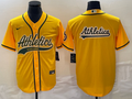 Men’s Oakland Athletics Gold Jersey Joint Edition