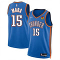 Mens Oklahoma City Thunder #15 Aday Mara Blue Icon Edition Swingman Jersey