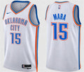 Mens Oklahoma City Thunder #15 Aday Mara White Association Edition Swingman Jersey