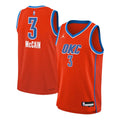 Mens Oklahoma City Thunder #3 Jared McCain Orange Statement Edition Swingman Jersey